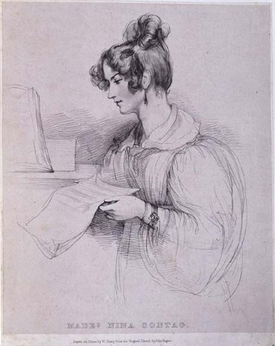 Mademoiselle Nina Sontag, engraved by William Sharp by John (after) Hayter