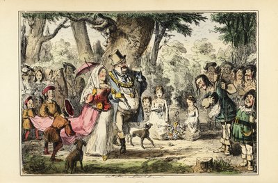 King Henry VIII of England Celebrating May Day with His First Queen Catherine of Aragon, Circa 1509 by John (after) Leech