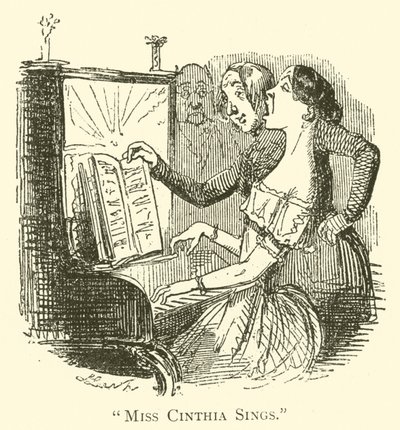 Miss Cinthia Sings by John (after) Leech