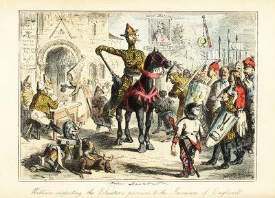 William the Conqueror with His Ragtag Army of Normans in 1066 by John (after) Leech
