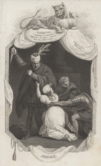 Scene from Tamerlane by Nicholas Rowe (engraving) by John (after) Opie