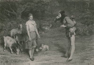Touchstone and Audrey, As You Like It by John (after) Pettie