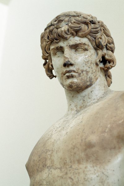 Antinous, Parian Marble Statue, from the Temple of Apollo at Delphi, Greece, Roman Civilization, 2nd Century AD (detail) by Walter Charles Mills