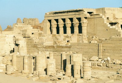 Egypt, Dandarah (Dendera), Temple of Hathor by Walter Charles Mills