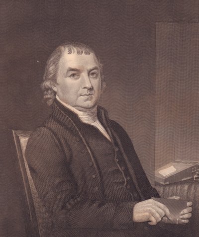 Portrait of American Methodist Bishop William Mc Kendree, engraving by Walter Charles Mills