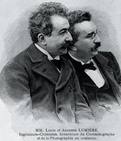 Portrait of Auguste Marie Louis Nicolas Lumiere and Louis Jean Lumiere, French entrepreneurs and inventors of film projector by Walter Charles Mills