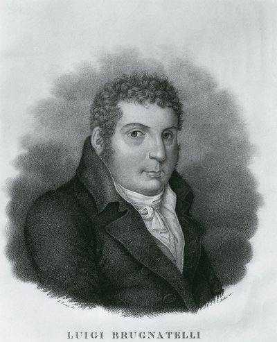 Portrait of Luigi Valentino Brugnatelli, Italian chemist and inventor of electroplating by Walter Charles Mills