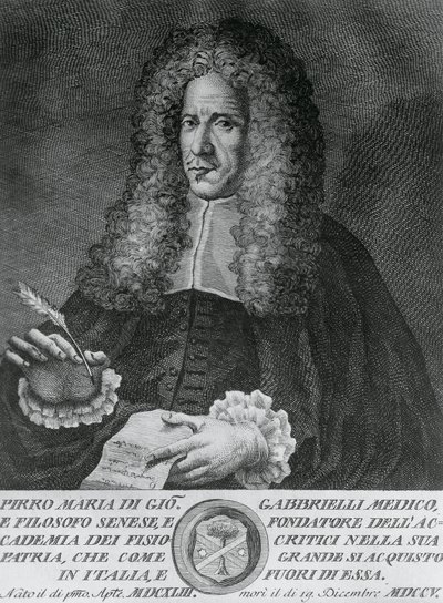 Portrait of Pirro Maria Gabbrielli, Italian philosopher and professor of theoretical medicine and botany by Walter Charles Mills