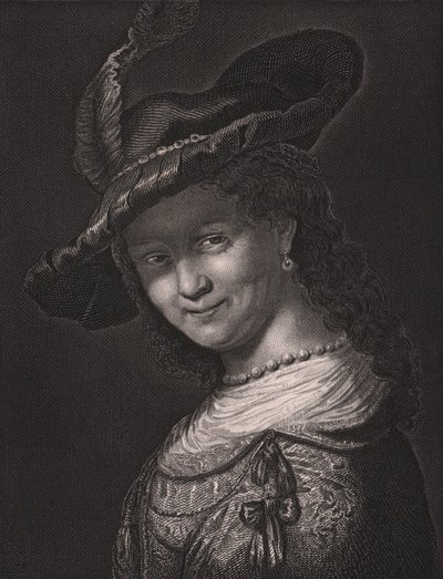 Portrait of Saskia van Uylenburgh, wife of Rembrandt by Walter Charles Mills