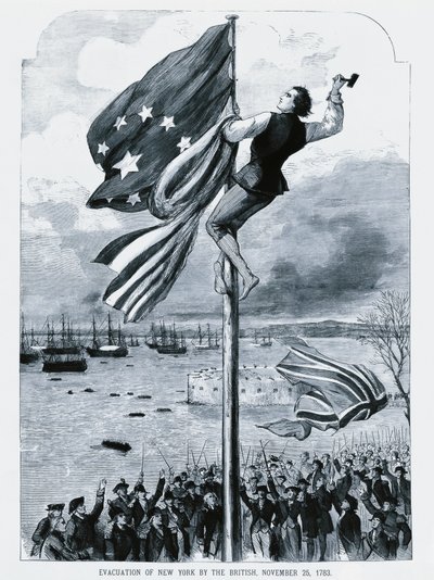 The British abandoning New York, as the American flag is raised, November 25 by Walter Charles Mills