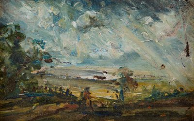 Plein Air Sketch of a Bay by John (manner of) Constable
