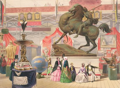 View of the East Nave of the Crystal Palace with Sculpture (the Amazon) by John Absolon