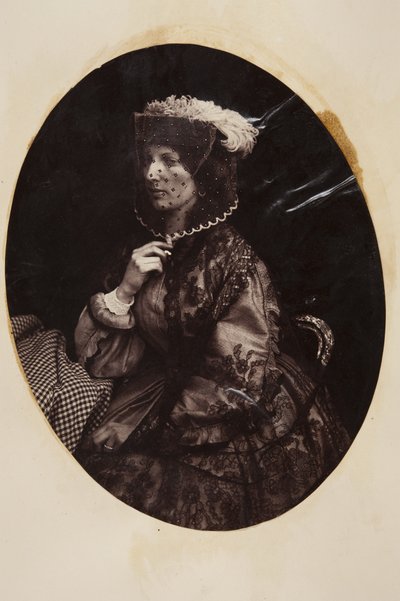 Woman with Veil [Miss Godfrey] by John Adamson