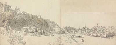 A Town Seen From the Banks of a River by John Alexander Gresse