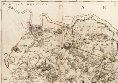 Map of Greenwich to Erith, London by John Andrews