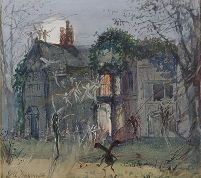 The Old Hall, Fairies by the Moonlight by John Anster Fitzgerald