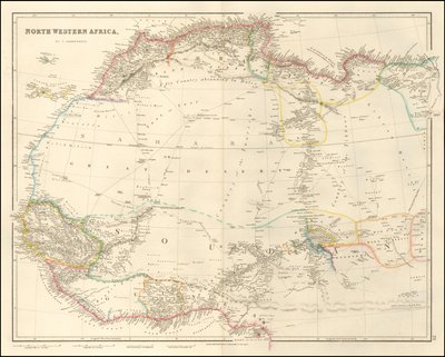 Map of North Western Africa by John Arrowsmith by John Arrowsmith