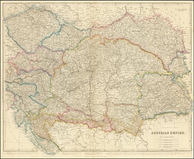1858 map of the Austrian Empire by John Arrowsmith by John Arrowsmith