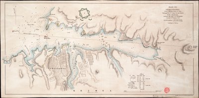 Black Sea Sebastopol from a Russian Survey of 1836 by John Arrowsmith