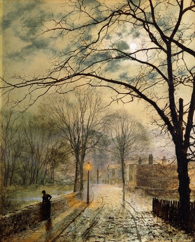 A Moonlit Stroll, Bonchurch, Isle of Wight by John Atkinson Grimshaw
