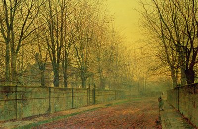In the Golden Glow of Autumn by John Atkinson Grimshaw