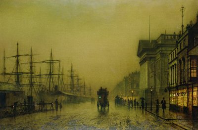 Liverpool Docks Customs House and Salthouse Docks, Liverpool by John Atkinson Grimshaw