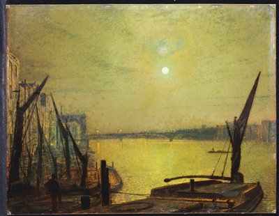 Southwark Bridge from Blackfriars by Night by John Atkinson Grimshaw