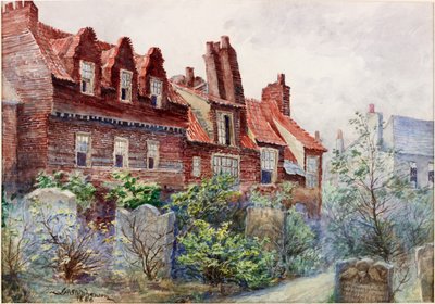 Houses in Silver Street from All Saints Churchyard, Newcastle upon Tyne, 1886 by John Atlantic Stephenson