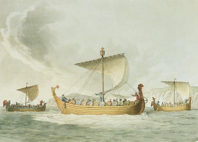 Ships of William the Conqueror by John Augustus (after) Atkinson