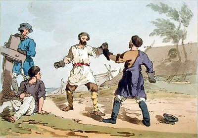 Boxing, etched by the artist, published 1804 by John Augustus Atkinson