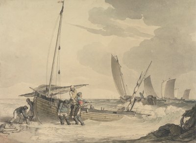 Fisherman Putting Out to Sea by John Augustus Atkinson