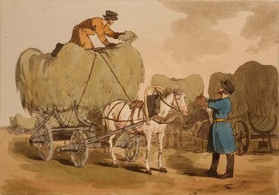 Hay Carts, plate 60 from Volume II of 