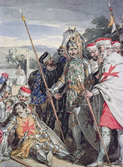 The Death of Sir Brian de Bois-Guilbert by John Augustus Atkinson