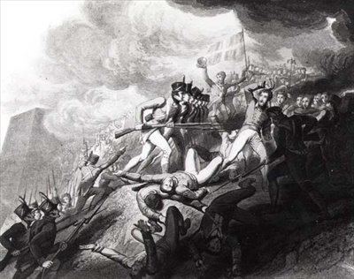 The Storming of San Sebastian, 31st August 1813 by John Augustus after Atkinson