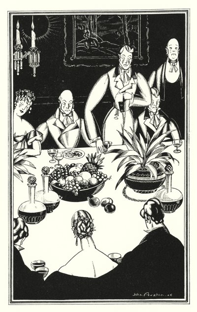 Illustration for Don Juan by Lord Byron: The gloomiest hour, which turns up out of the sad twenty-four by John Austen