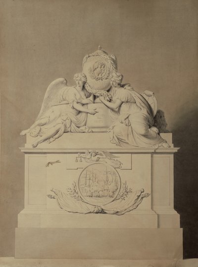 Design for the Monument to Captains Harvey and Hutt in Westminster Abbey, c.1804 by John Bacon