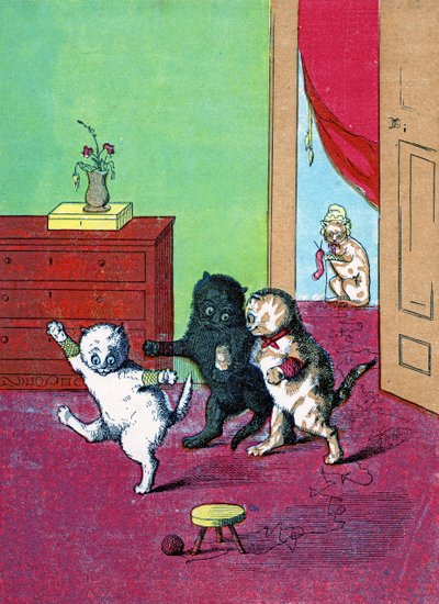 Three Little Kittens Wearing Mittens, Illustration from 