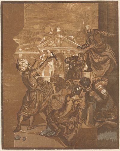 The Miracle of Saint Mark (right side) by John Baptist Jackson after Jacopo Tintoretto