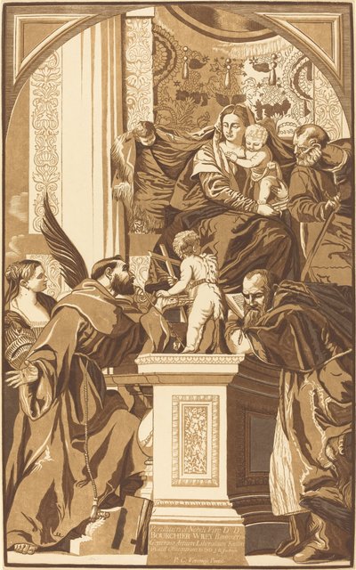 Holy Family and Four Saints by John Baptist Jackson after Veronese