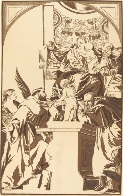 Holy Family and Four Saints by John Baptist Jackson after Veronese