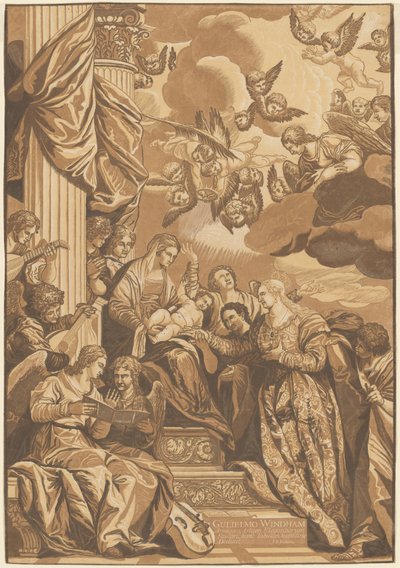 Mystic Marriage of St. Catherine by John Baptist Jackson, after Veronese