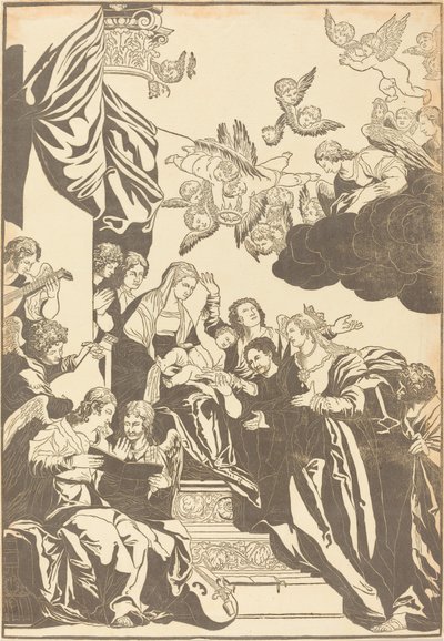 The Mystic Marriage of Saint Catherine by John Baptist Jackson after Veronese