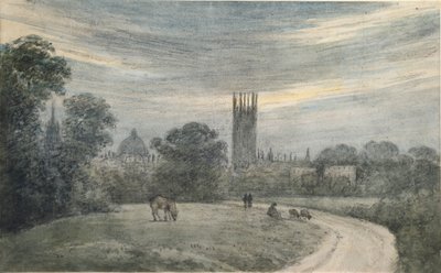 The Entrance to Oxford from London, from Recollection by John Baptist Malchair