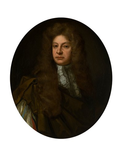 Half-Length Portrait of Adam Urquhart with Lace Jabot by John Baptist de (circle of) Medina