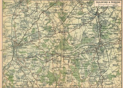 Guildford & Dorking by John Bartholomew