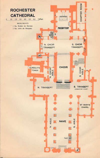 Rochester Cathedral by John Bartholomew