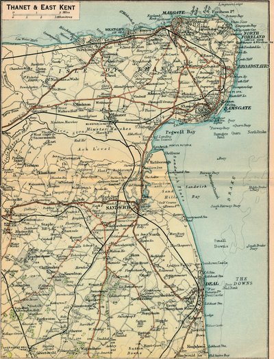 Thanet & East Kent by John Bartholomew