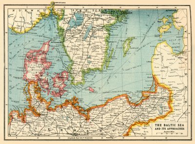 The Baltic Sea and Its Approaches, First World War, c1915, c1920 by John Bartholomew and Son