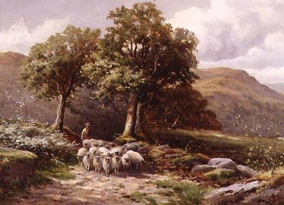 Landscape with a Flock of Sheep by John Bates Noel