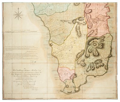 Plan of the Island of Dominica Laid Down by Actual Survey Under the Direction of the Honorable the Commissioners for the Sale of Lands in the Ceded Islands by John Byres Chief Surveyor 1776 by John Bayly
